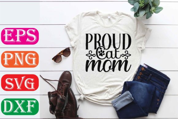 Cat Svg Design. Proud Cat Mom