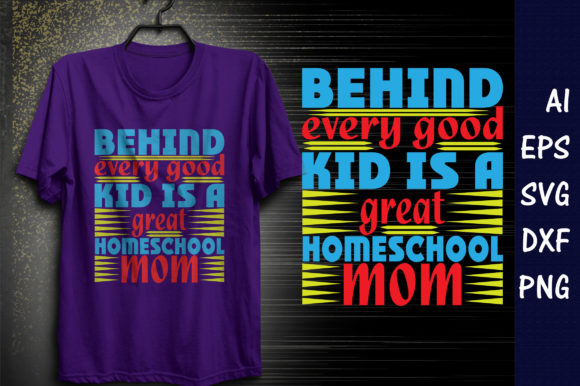 Homeschool Mom Quote Design, Graphics & T-Shirt Designs