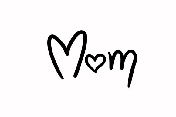 Mothers Day Aset - Mom Love Outline