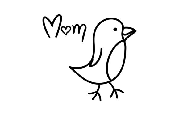 Mothers Day Asset Lovebird Mom Graphics
