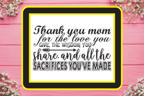 Mother’s Day Svg Design, Thank You Mom
